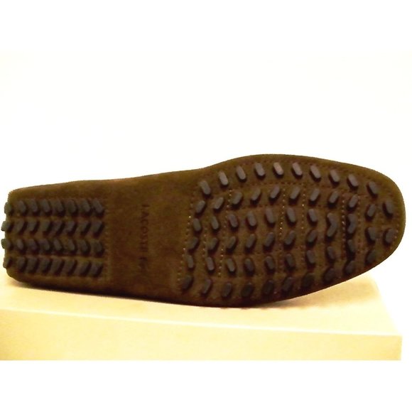 Lacoste men casual shoes brown slip on size 7.5 us new with box main image 6